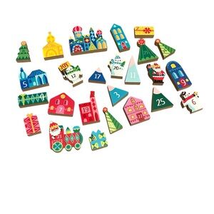 Colorful Wooden Advent Calendar Set for Kids